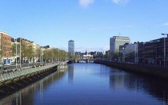 Ireland Dublin Liffey Wallpaper Stock Photos