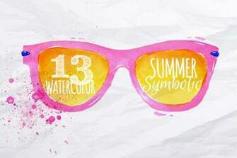 Creativemarket Set Watercolor Summer