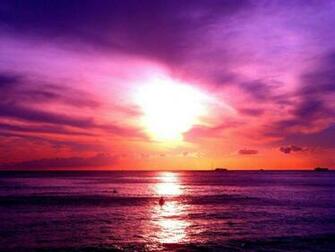 Flaming Road Sunset Oahu Hawaii Pictures