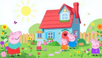 Peppa Pig House HD Wallpaper