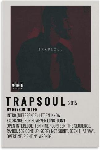 Amazon Xianyua Bryson Tiller Trapsoul 90s Vintage Posters