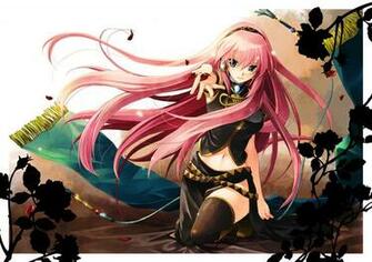 Vocaloid Sexy Wallpaper Megurine Luka Pink