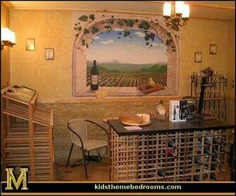 Theme Decorating Ideas To A Good Harvest Wall Mural Tuscan