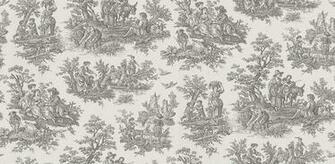 Toile Black Waverly Fabrics Wallpaper
