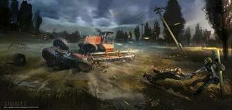 Wallpaper Stalker Soldiers Tractor Combine Desktop