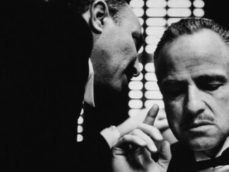 Godfather Monochrome Vito Corleone Marlon Brando Wallpaper