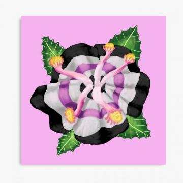 Fictosexual Pride Flag Flower Metal Print By Lawkbutt