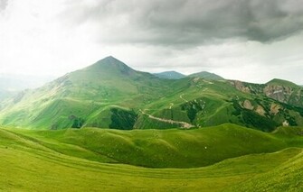 Wallpaper Nature Green Hills Thunderclouds Landscapes