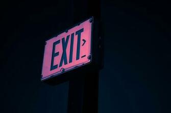 Dark Image Sign Exit Neon