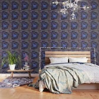 Periwinkle Geode Druzy Crystals Wallpaper By Thequarry Society6