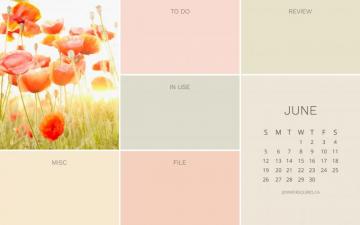 June Wallpaper With Calendar For iPhone And Desktop
