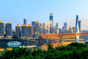 Harbin City Bridge And Skyscrapers 8ac09z4lr13jnmf1 Wallpaper