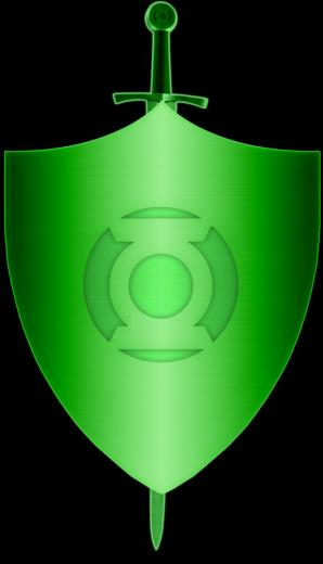 Green Lantern Corps Shield And Sword Construct By Kalel7