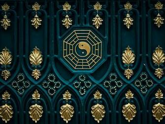 Wallpaper Bagua Map Yin Yang Door UHD 5k Picture Image