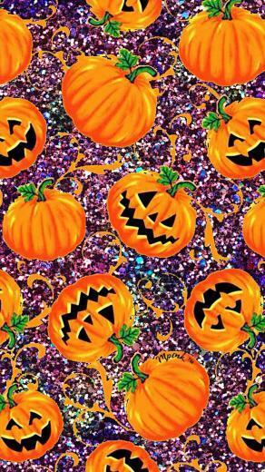 Cute Pumpkins Wallpaper iPhone Android Pattern