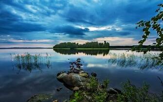 Summer Lake Reflection Wallpaper