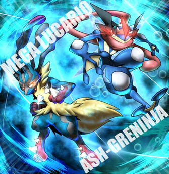 Bak62 Mega Lucario And Ash Greninja By Kivwolf Pok Mon
