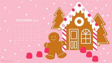 December Gingerbread House Calendar Wallpaper Sarah Hearts