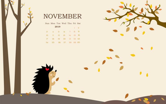Floral November Calendar Wallpaper For Desktop Monthly