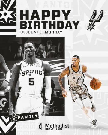 San Antonio Spurs On Happy BirtHDay Dejountemurray