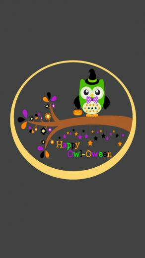 iPhone Wallpaper Owl Oween Tjn Halloween