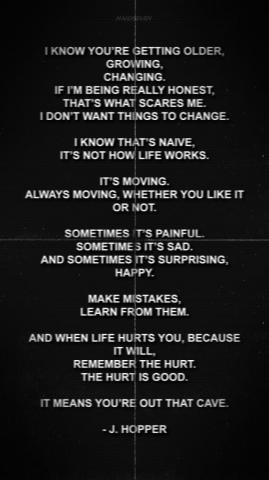 Stranger Things Season Wallpaper Quote Hopper