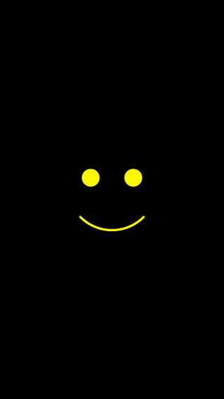 Vibrant Yellow Smiley Avatar Cartoon On iPhone Wallpaper