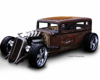 Wallpaper Hot Rod Rat Rusty Cars Machines