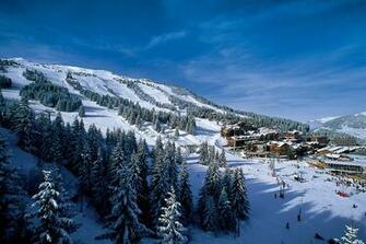 Slopes In The Ski Resort Of Courchevel France Desktop Wallpaper