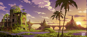 Anime Landscape Fantasy Art Wallpaper