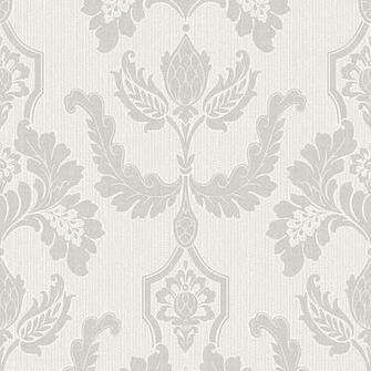 Grey And White Damask Wallpaper Dove Gre