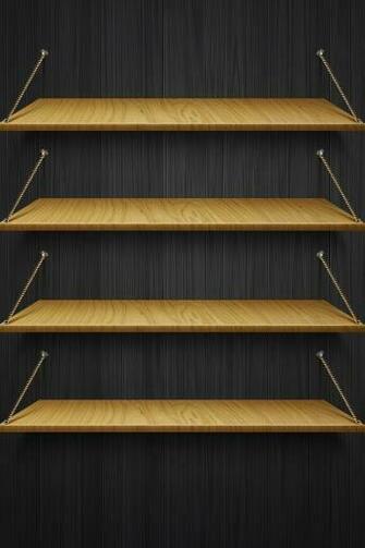 Empty Bookshelf Wallpaper For iPad