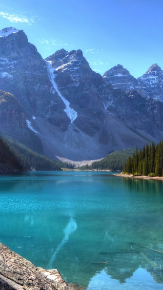 Lake Mountain Scenery Nature 4k Wallpaper iPhone HD Phone 1010h