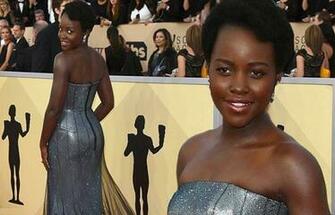 Lupita Nyong O Wows In Silver Gown At Sag Awards