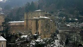 Wallpaper Castle Winter Snow Mountains Landscapes Picture