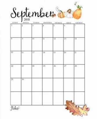 Awesome Illustration Cute Printable Calendar