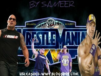 Wwe Wrestlemania Xxvii The Rock Vs John Cena Wallpaper Unleashed
