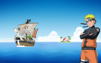 Wallpaper One Piece Dragon Ball Naruto By Andrep25