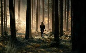 Girl Fog Forest Wallpaper