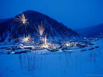 Snowy Village Wallpaper Snow Scene In A Chinese Village2 Wallcoo