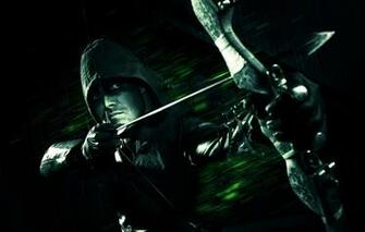 Wallpaper Background Bow Hood Gloves Archer Comic Green