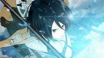 Wallpaper Shingeki No Kyojin Mikasa Ackerman Anime Light