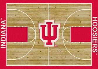 Indiana Hoosiers Basketball Home Court Nylon Area Rug P533319 C1115