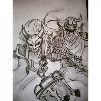 Blood Moon Thresh And Shen By Djessicat
