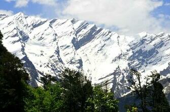 Mountain Top Snow Capped Mountains Winter Manali