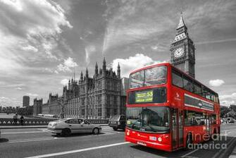 London Big Ben And Red Bus Photograph