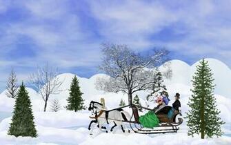 Victorian Sleigh Ride Wallpaper