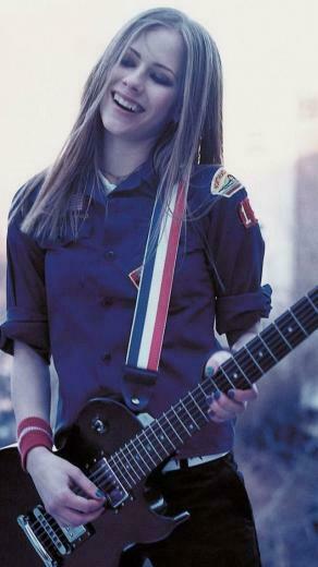 Avril Lavigne Guitar iPhone 5s Wallpaper