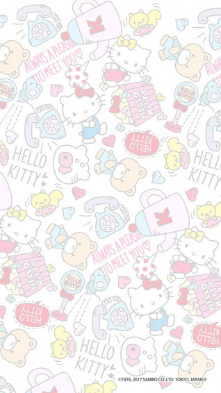Hello Kitty Girly Pastel Peachy Pink HD Phone