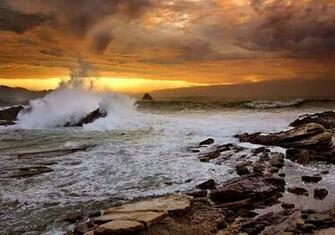 Rocky Seashore Wallpaper Sea And Beach